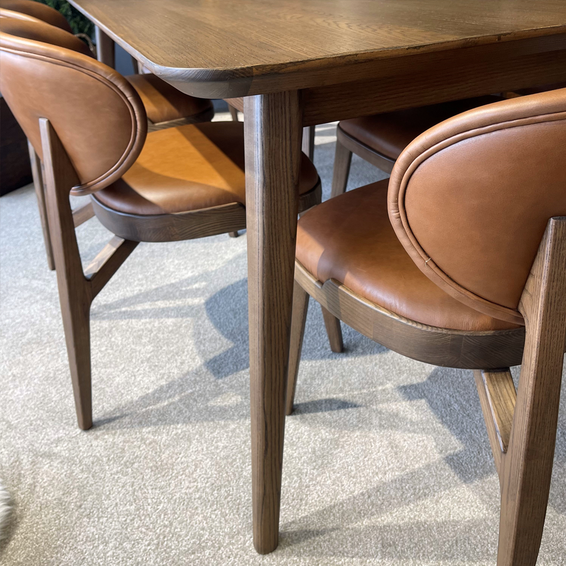 Riverton Dark Brown 200cm Dining Table - Perfect for Family Gatherings & Dinner Parties