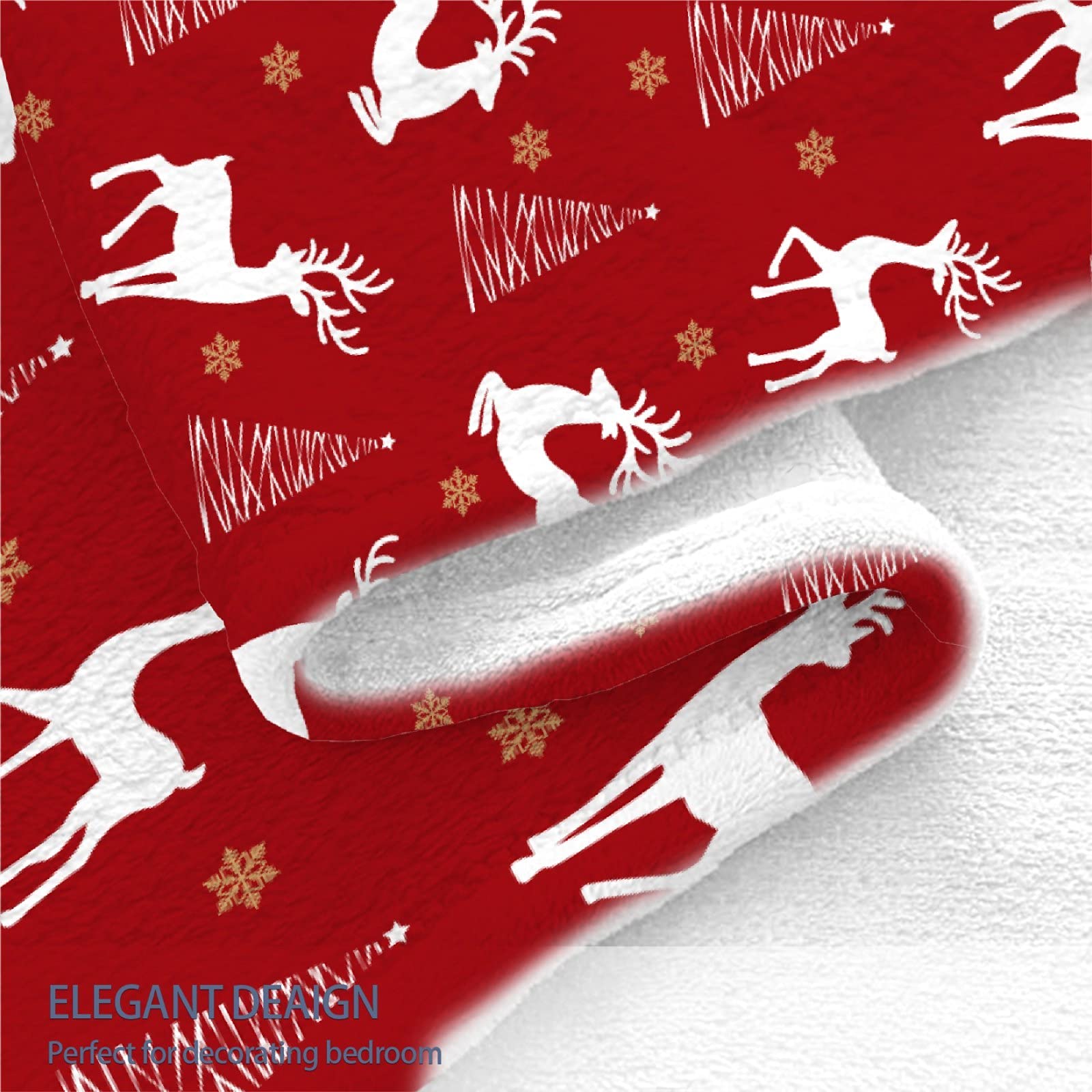 Soft Flannel Christmas Throw Blanket - Lightweight & Cozy Luxury Family Bed Blanket (120