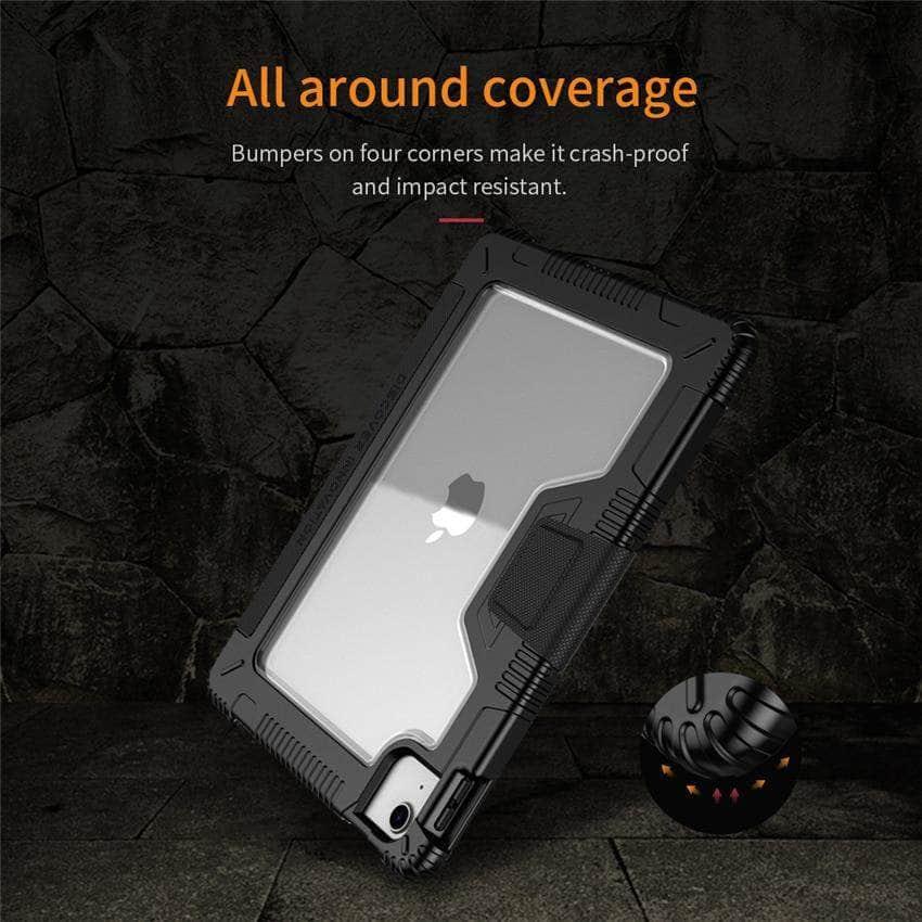 NILLKIN Premium Leather Bumper Case for iPad Air 4 - Full Body Protection with Apple Pencil Holder | Perfect for Work, Travel & Everyday Use