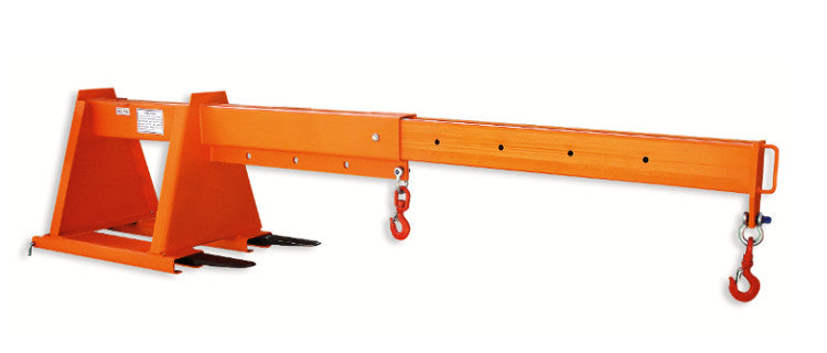 Extendable Forklift Jib Crane Attachment - Heavy Duty Lifting Boom for Warehouses & Construction Sites - Perfect for Loading/Unloading Trucks & Reaching High Shelves