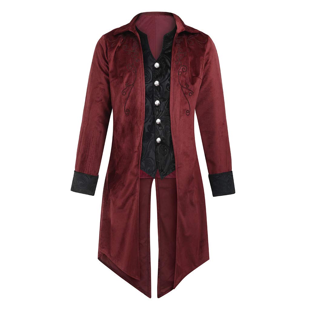 Men's Warbler Jacket - Stylish Tailcoat for Goth & Steampunk Costumes | Lined Casual Party Outwear Coat | Perfect for Cosplay, Halloween & Vintage Fashion Events