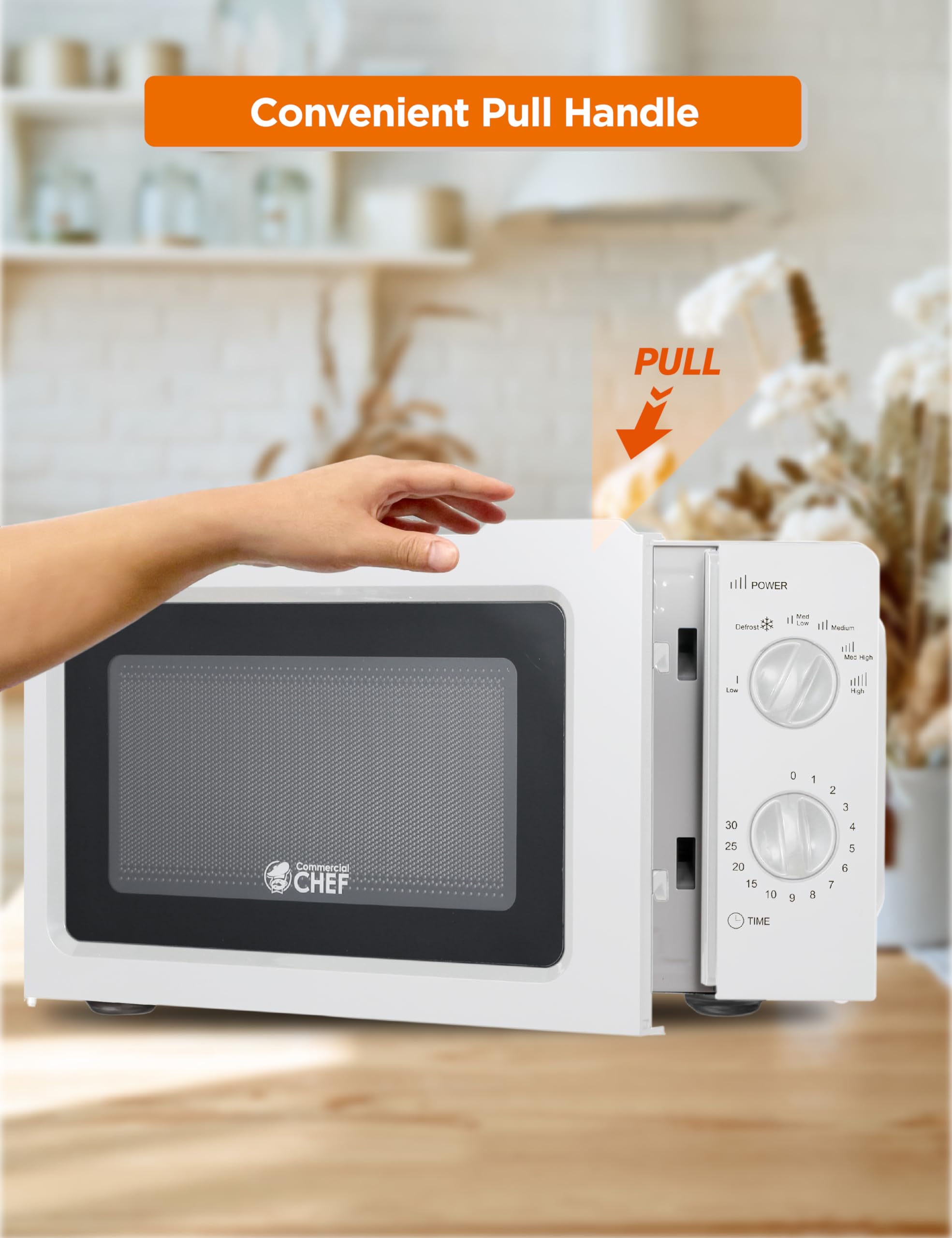 6 Cu. Ft. 600W Countertop Microwave Oven - White - Perfect for Small Kitchens, Dorms & Office Spaces