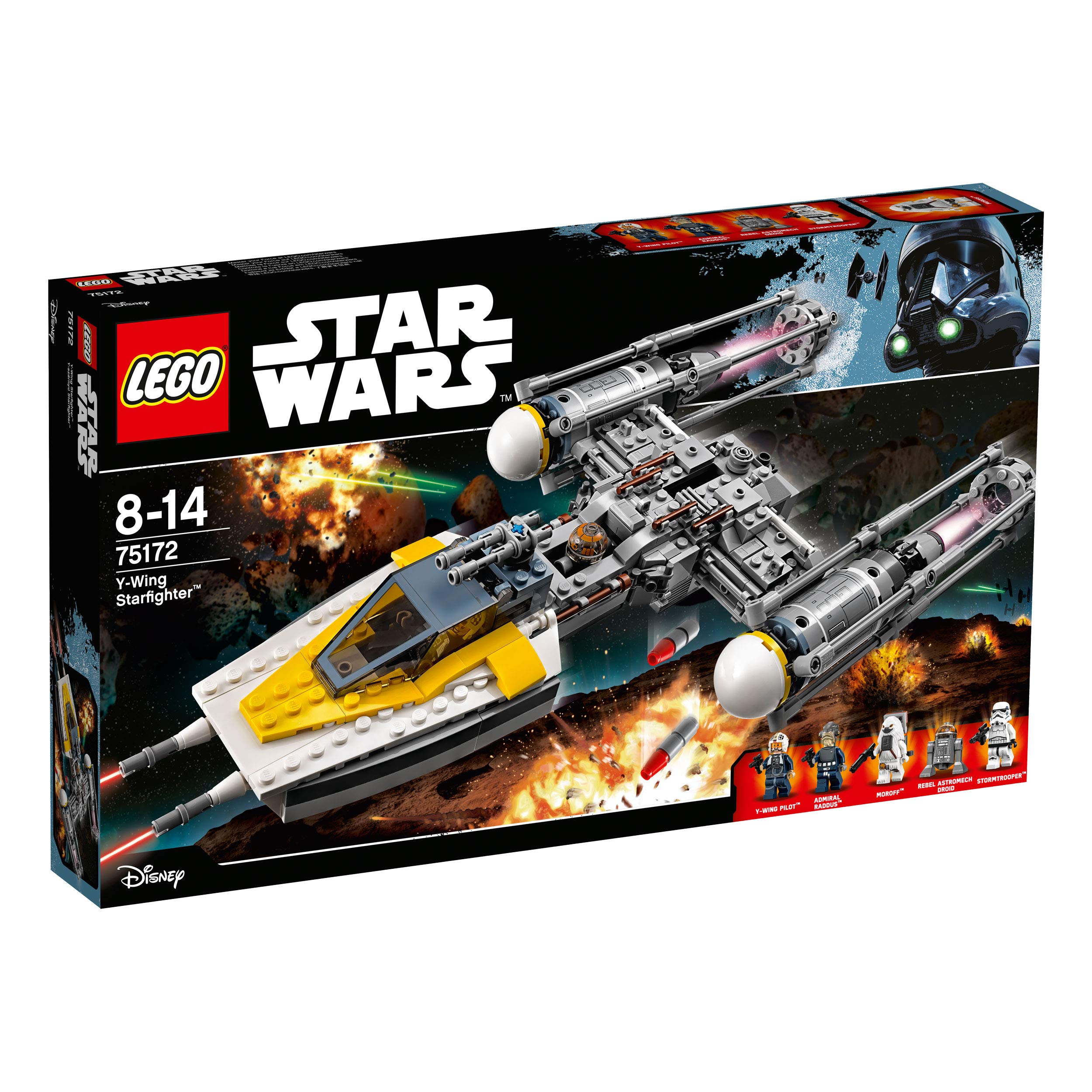LEGO Star Wars Y-Wing Starfighter Building Kit (75172) - Buildable Spaceship Toy for Kids & Adults, Perfect for Star Wars Fans & Collectors - Great for Playtime, Display & Gift Giving