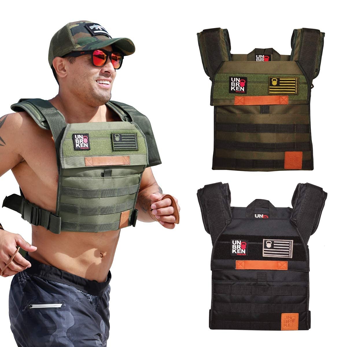 Adjustable Weighted Vest with Sand Plates for Strength Training - CrossFit, Running & Endurance Workouts - Men & Women Fitness Gear - Includes 2 Patches - Perfect for Home Gym, Outdoor Training & Weight Loss