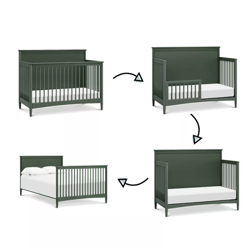 Frem 4-in-1 Convertible Baby Crib - Toddler Bed, Daybed & Full-Size Bed - Safe Nursery Furniture for Newborns to Teens - Perfect for Bedrooms, Daycare & Guest Rooms