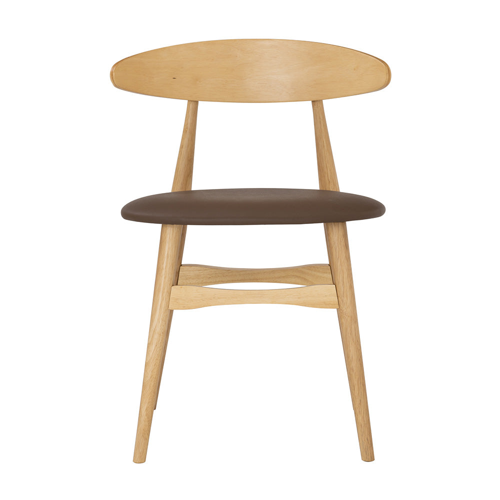 Stylish TELYN Oak & Mocha Dining Chairs - Modern Wooden Kitchen Chairs for Dining Room, Restaurant, and Home Decor - Comfortable Seating for Family Meals and Entertaining Guests