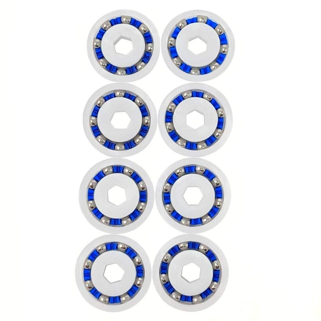 8 Pack Replacement Bearing Wheels for Legend Pool Cleaner EC60 - Durable Pool Maintenance Parts for Smooth Cleaning Performance
