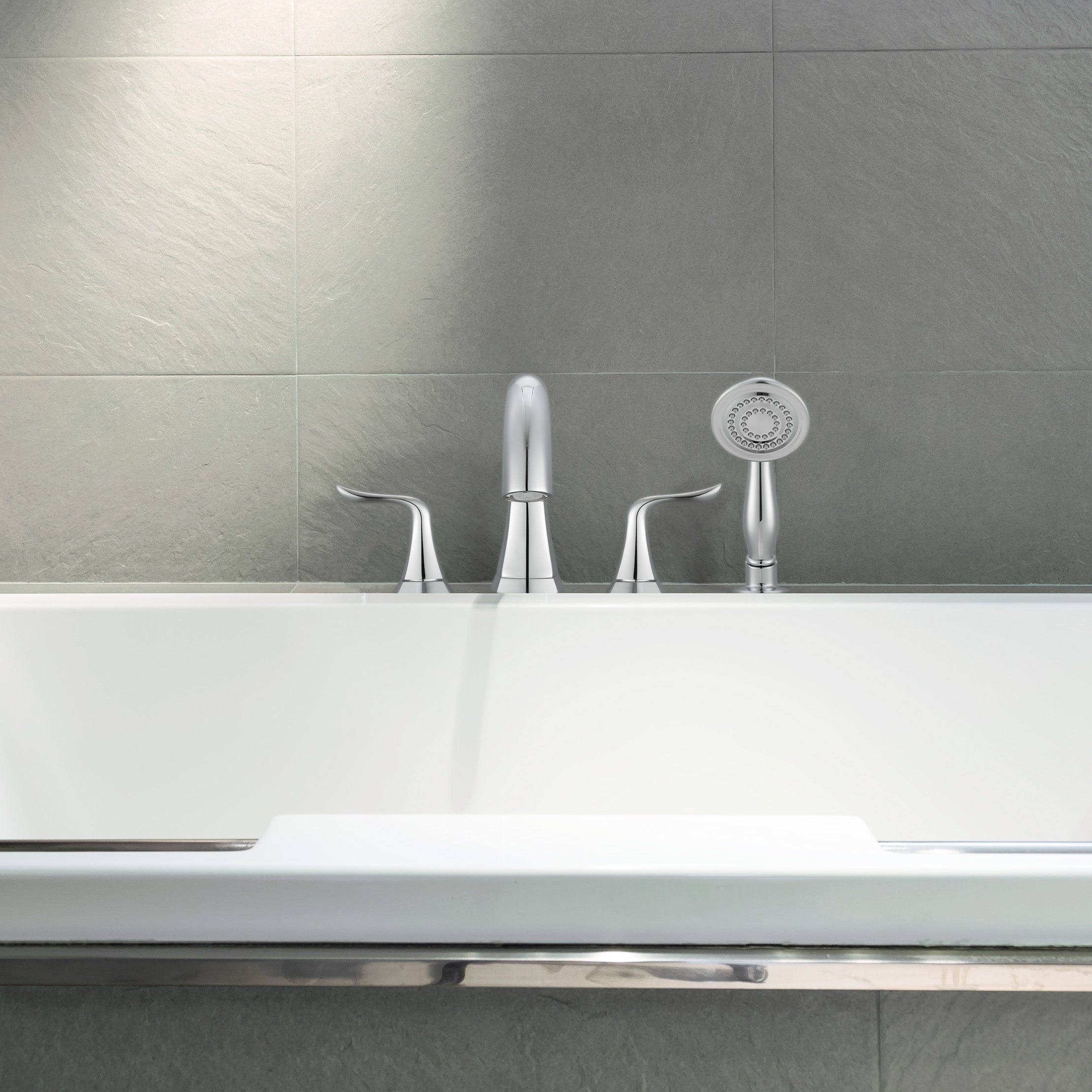 Scarlett Roman Tub Bathroom Faucet - Chrome Finish for Classic Elegance | Perfect for Freestanding Bathtubs & Luxury Bathrooms