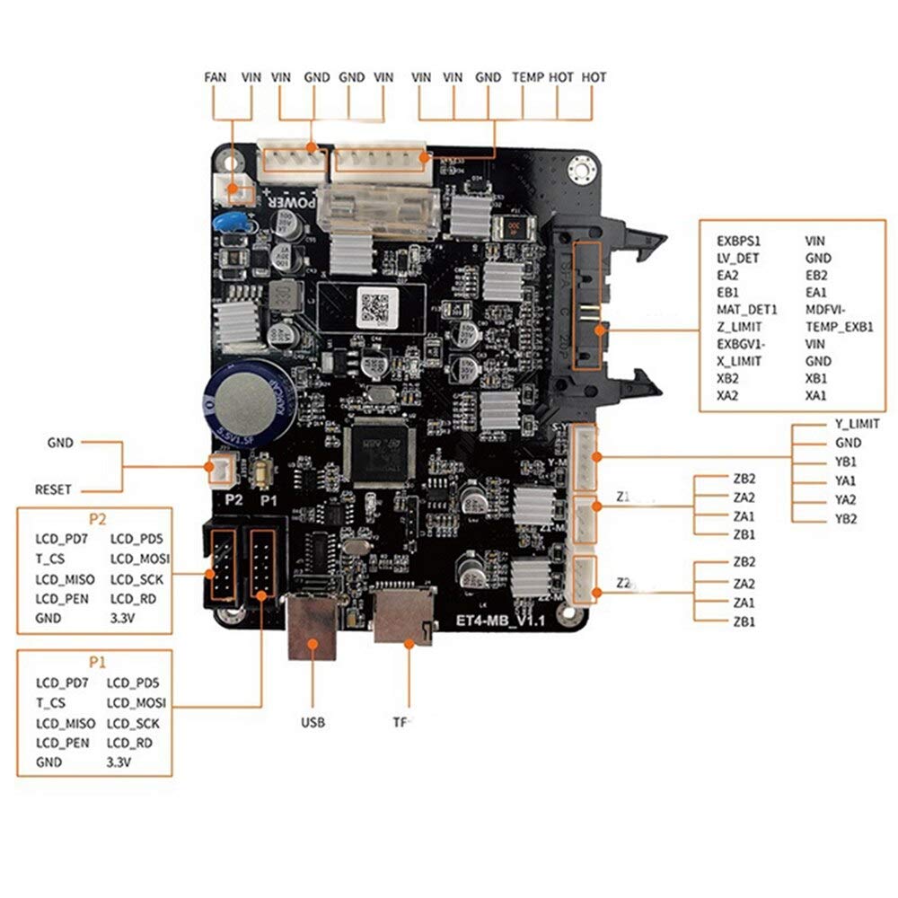 Professional A4498 Motherboard Replacement for ET4 3D Printer - Driver Mainboard Repair Part - Compatible with Creality ET4 3D Printer - Perfect for DIY Repairs & Upgrades