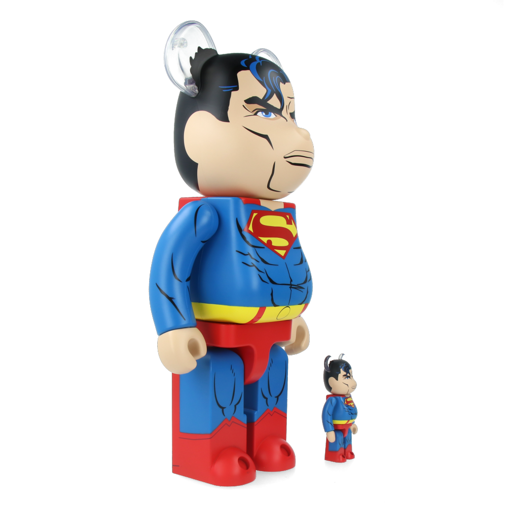 400% + 100% Bearbrick Superman (The Dark Knight Returns) Collectible Vinyl Figure - Limited Edition DC Comics Superhero Toy for Display & Gifting
