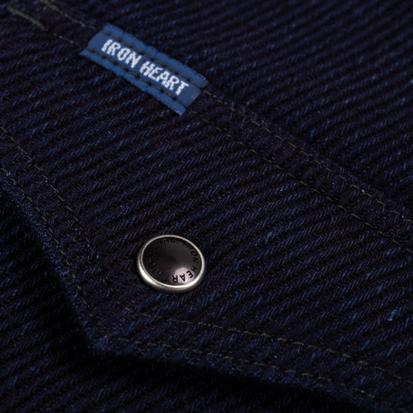 Iron Heart IHSH-208 Kersey Western Shirt in Indigo - Durable Denim Workwear for Cowboy Style & Outdoor Adventures