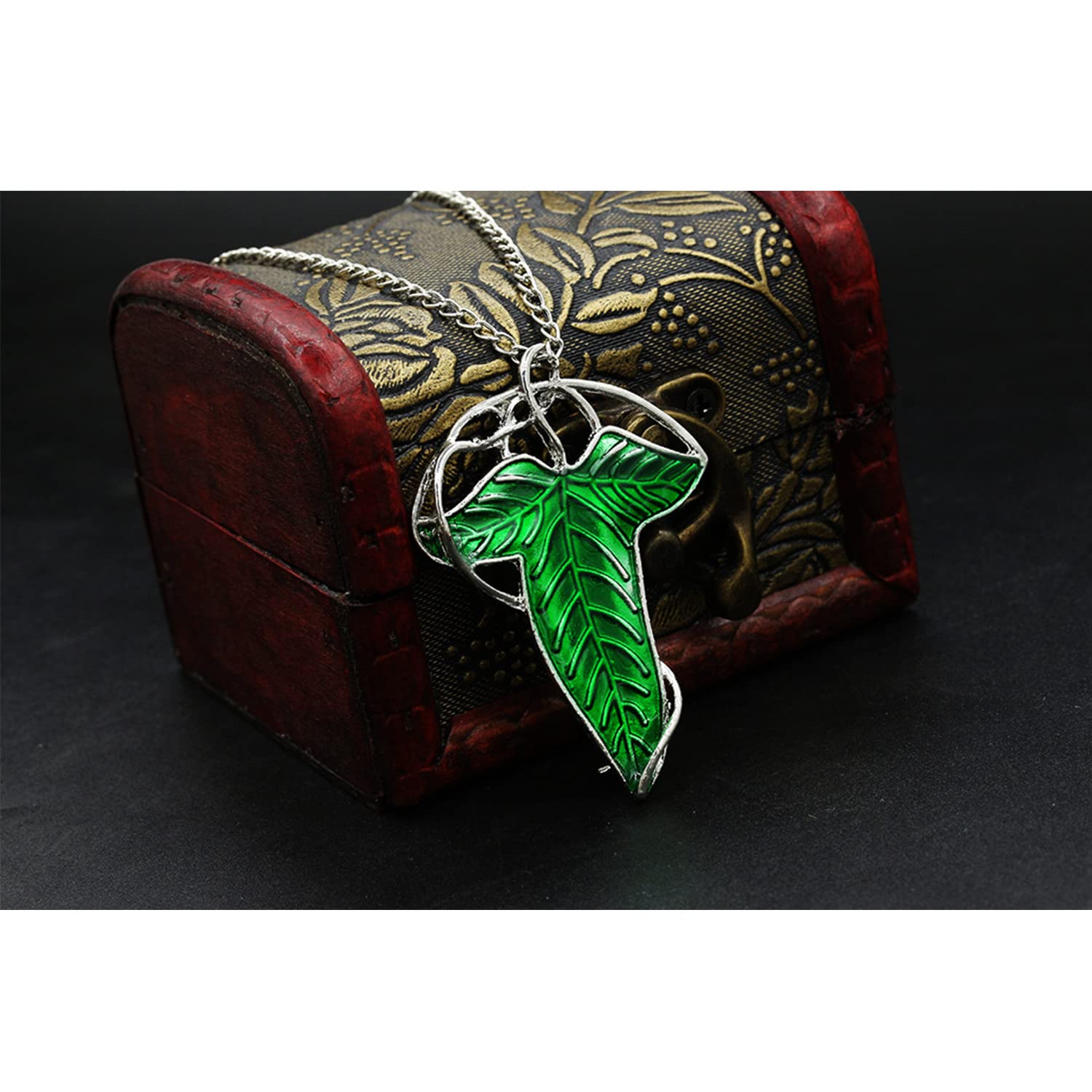 Lord of The Rings Enamel Necklace - Elegant Elven Jewelry for Cosplay & Gifts