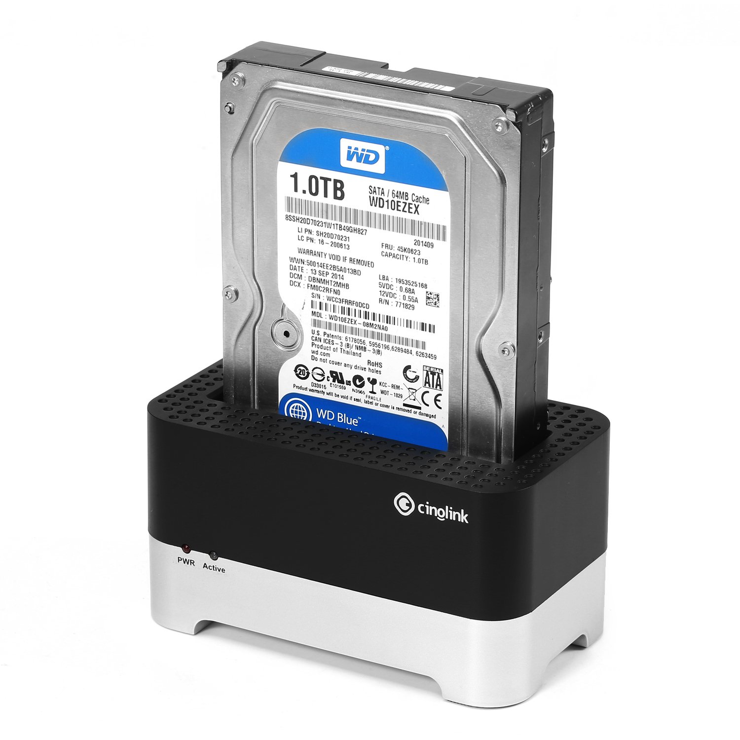 Cinolink USB 3.0 to SATA 2.5/3.5 Inch HDD SSD External Hard Drive Docking Station with 4ft USB 3.0 Cable - Supports up to 12TB, Compatible with Windows PC, Mac, Linux, Android TV, PS4, Xbox One - Perfect for Data Transfer, Backup & Gaming Storage Expansion