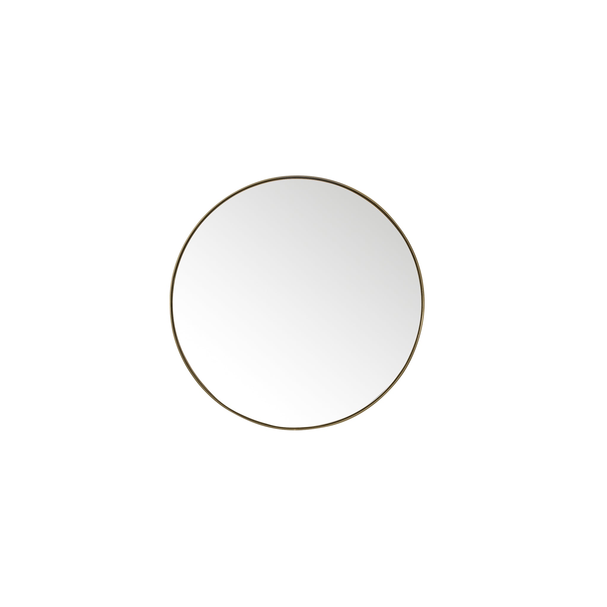 Rohe 30 Inch Round Wall Mirror in Champagne Brass Finish - Perfect for Living Room, Bedroom, or Bathroom Decor