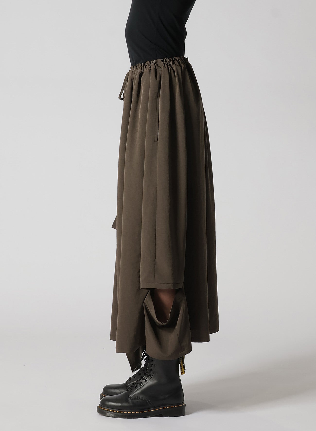 CREPE de CHINE RIGHT DRAPE SKIRT - Flowy A-Line Midi Skirt for Women | Elegant Office Wear & Casual Outfits | Perfect for Work, Dates & Special Occasions