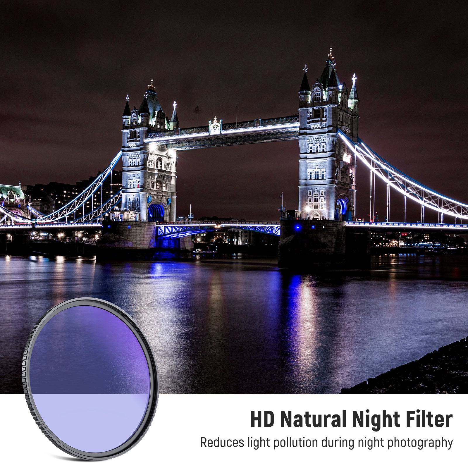 NEEWER Natural Night Filter for DSLR & Mirrorless Cameras - Reduce Light Pollution & Enhance Night Photography - Perfect for Astrophotography, Cityscapes & Low Light Shooting