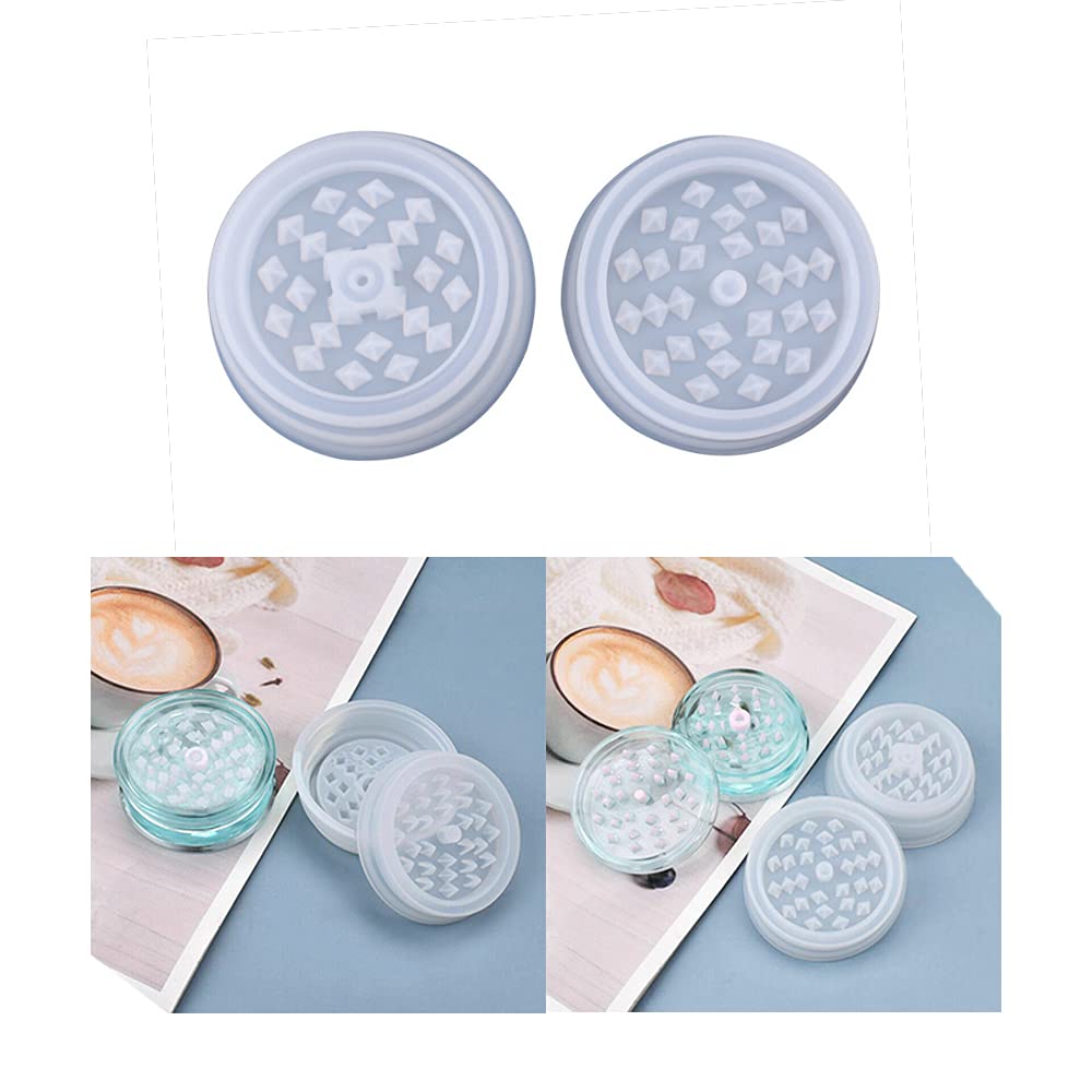 Acxico 2-Piece Silicone Epoxy Resin Mold Set - DIY Leaf & Herb Grinder for Spices, Resin Casting & Craft Projects - Perfect for Making Unique Jewelry, Soap Molds & Home Decor