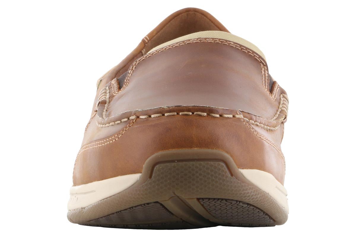 Dunham Captain Venetian Slip-On Loafers for Men - Comfortable Tan Casual Shoes for Work, Travel & Everyday Wear