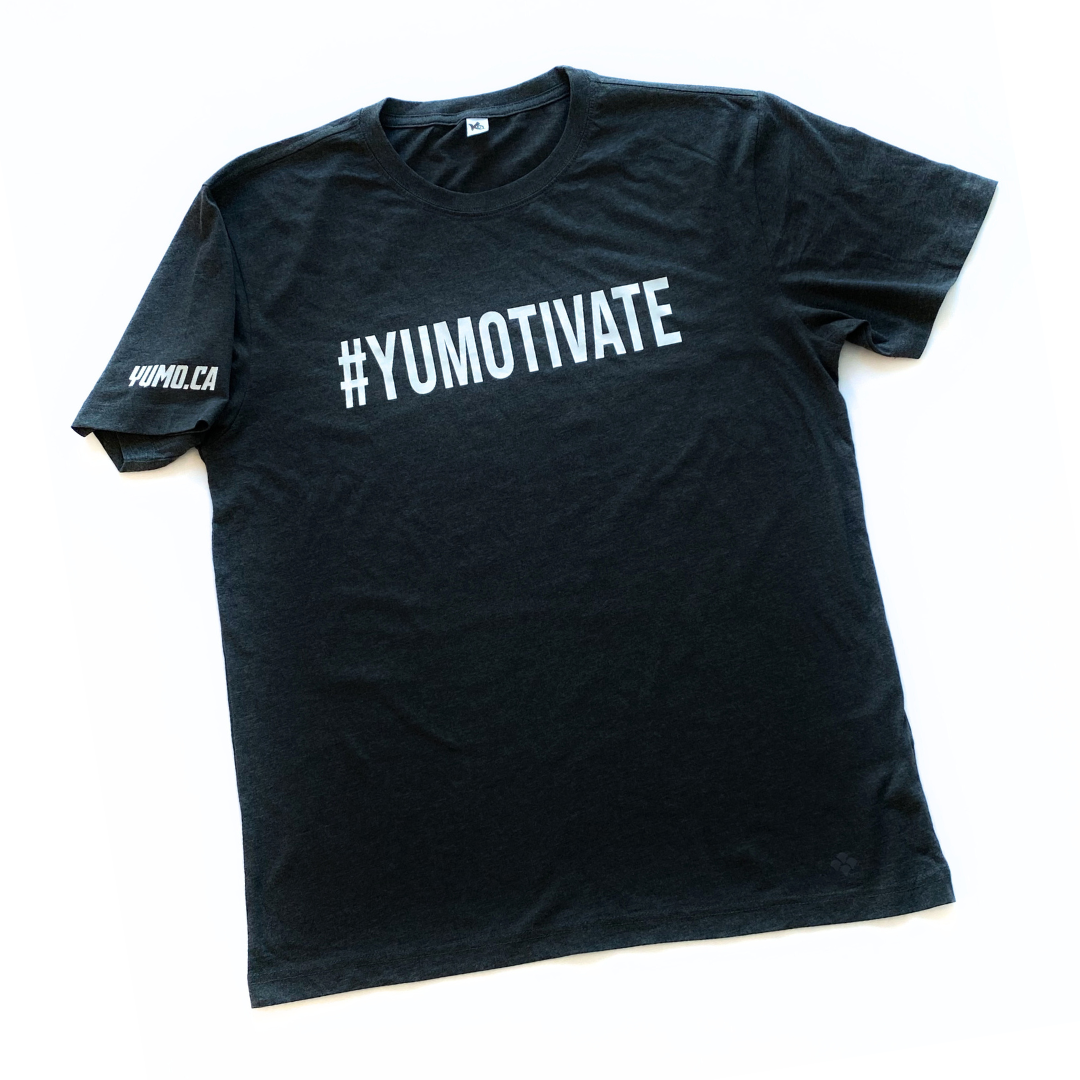 Yumo Creative #YUMOTIVATE Motivational Cotton T-Shirt for Men & Women - Gym, Workout, Casual Wear
