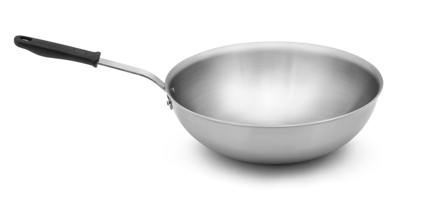 Vollrath Tribute 11-Inch Stainless Steel Wok Pan - Professional Restaurant-Grade Stir Fry Pan for Asian Cooking, Sautéing & Deep Frying - Induction Compatible