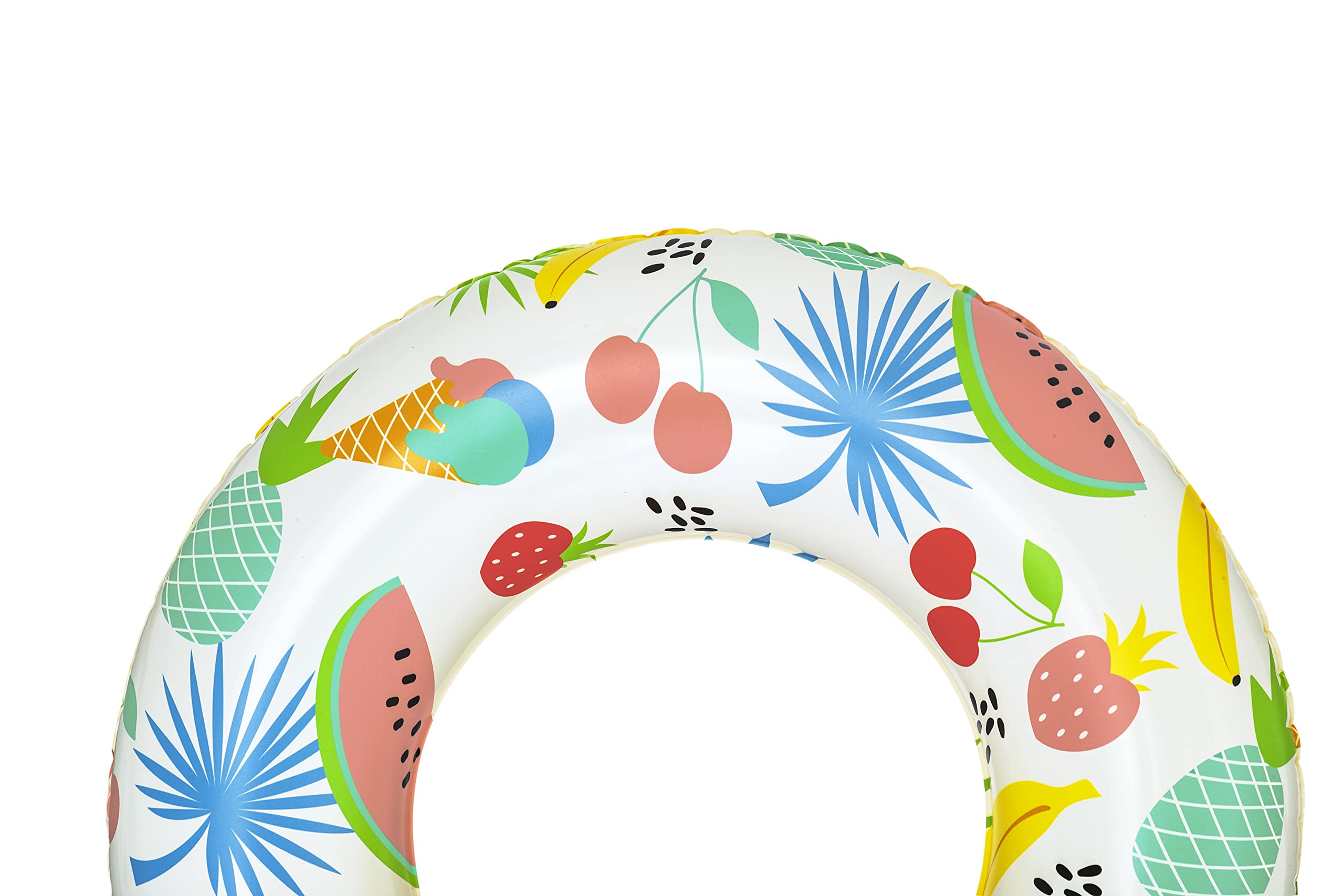 Bestway Inflatable Swimming Ring - Fruit World Design, 61 cm Diameter, Fun Pool Float for Kids & Adults, Perfect for Beach, Pool Parties & Summer Water Activities