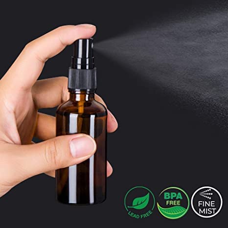 PHARCOS 100ml Amber Glass Spray Bottle - Refillable Mist Sprayer for Cosmetic, Toner, Essential Oil, Perfume & DIY Beauty | Reusable Empty Spray Bottle for Skincare, Haircare & Aromatherapy | Travel-Friendly & Eco-Friendly | Perfect for Home, Salon & Travel Use