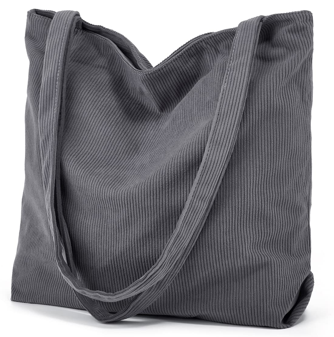 Stylish Corduroy Tote Bag for Women - Big Capacity Travel & Crossbody Purse for Daily Use