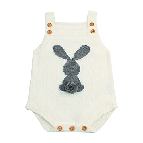 Easter Bunny Overalls- White