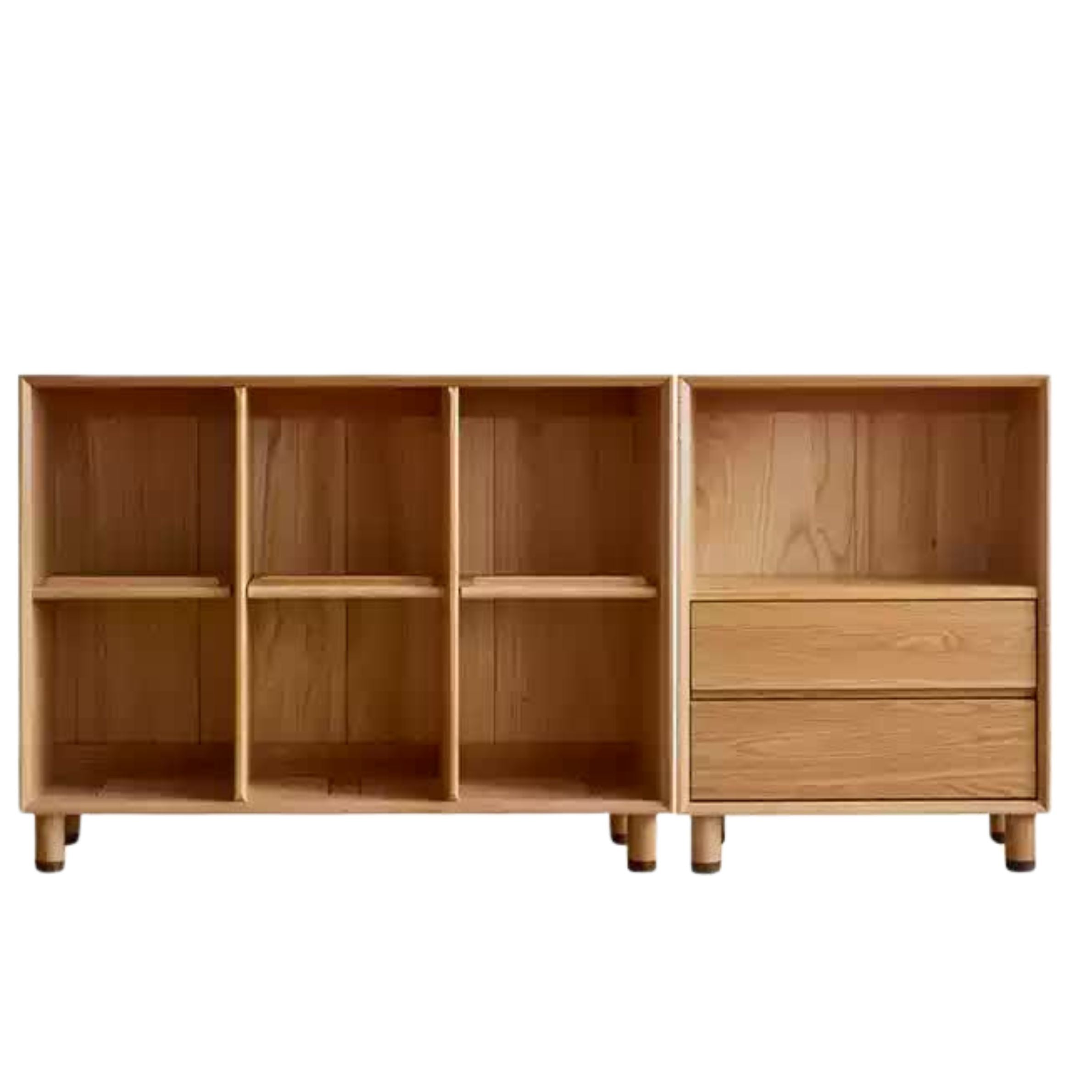 65.7x 12.6x32.3 inch /167x32x82 сm /  Natural Wood Color / Bookcase DB