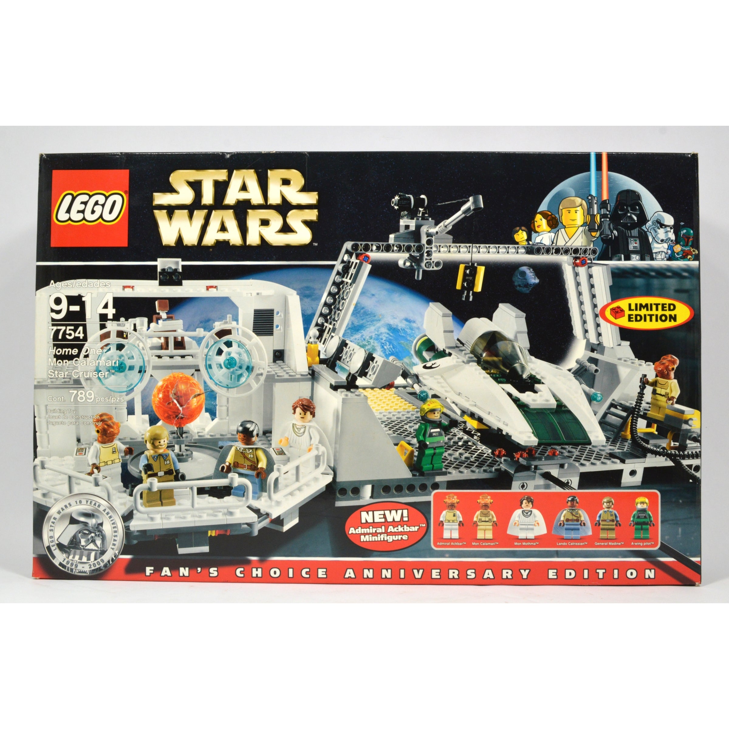 Brand New LEGO STAR WARS 7754 Home One Mon Calamari Star Cruiser Building Set - Sealed Collectible for Star Wars Fans | Perfect for Display, Gifts & Play