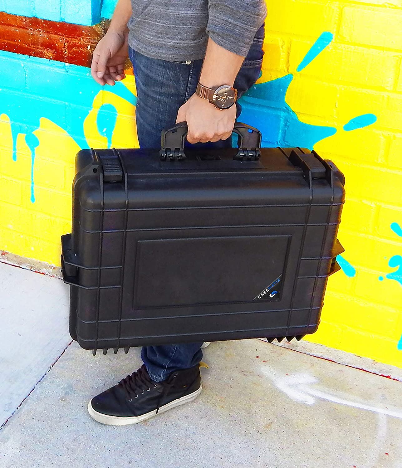 CASEMATIX Hard Carrying Case for DJI FPV Combo Drone & Accessories - Waterproof Protective Storage Case with Custom Foam Insert | Perfect for Travel, Outdoor Adventures & Drone Protection