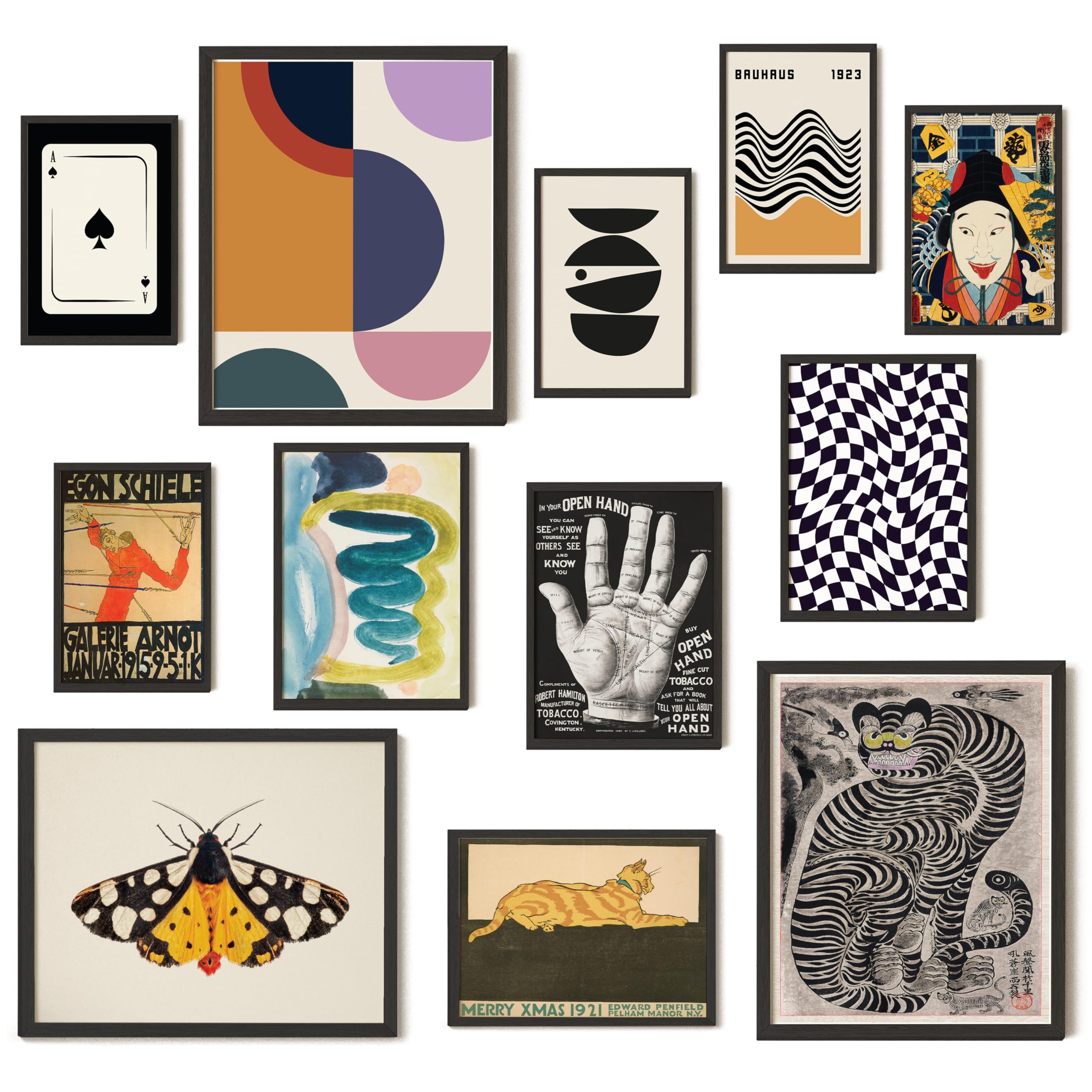 97 Piece Vintage Eclectic Wall Art Collage Set - Maximalist Modern Art Prints for Home Decor, Retro Bauhaus Posters | Perfect for Dorm, Bedroom & Living Room Wall Decor (Unframed)