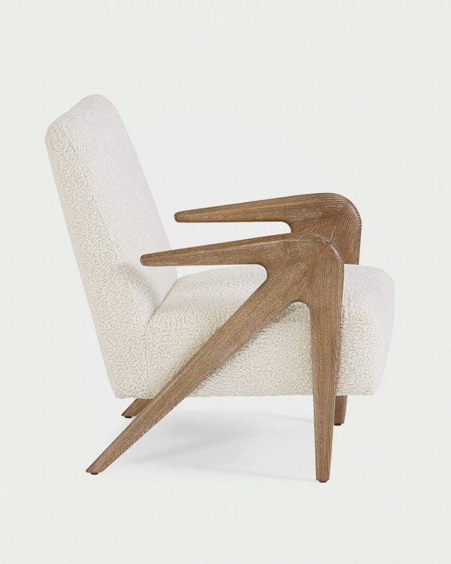 Handmade Designer Angelica Upholstered Lounge Armchair - Elegant Living Room Accent Chair for Home Decor & Relaxation