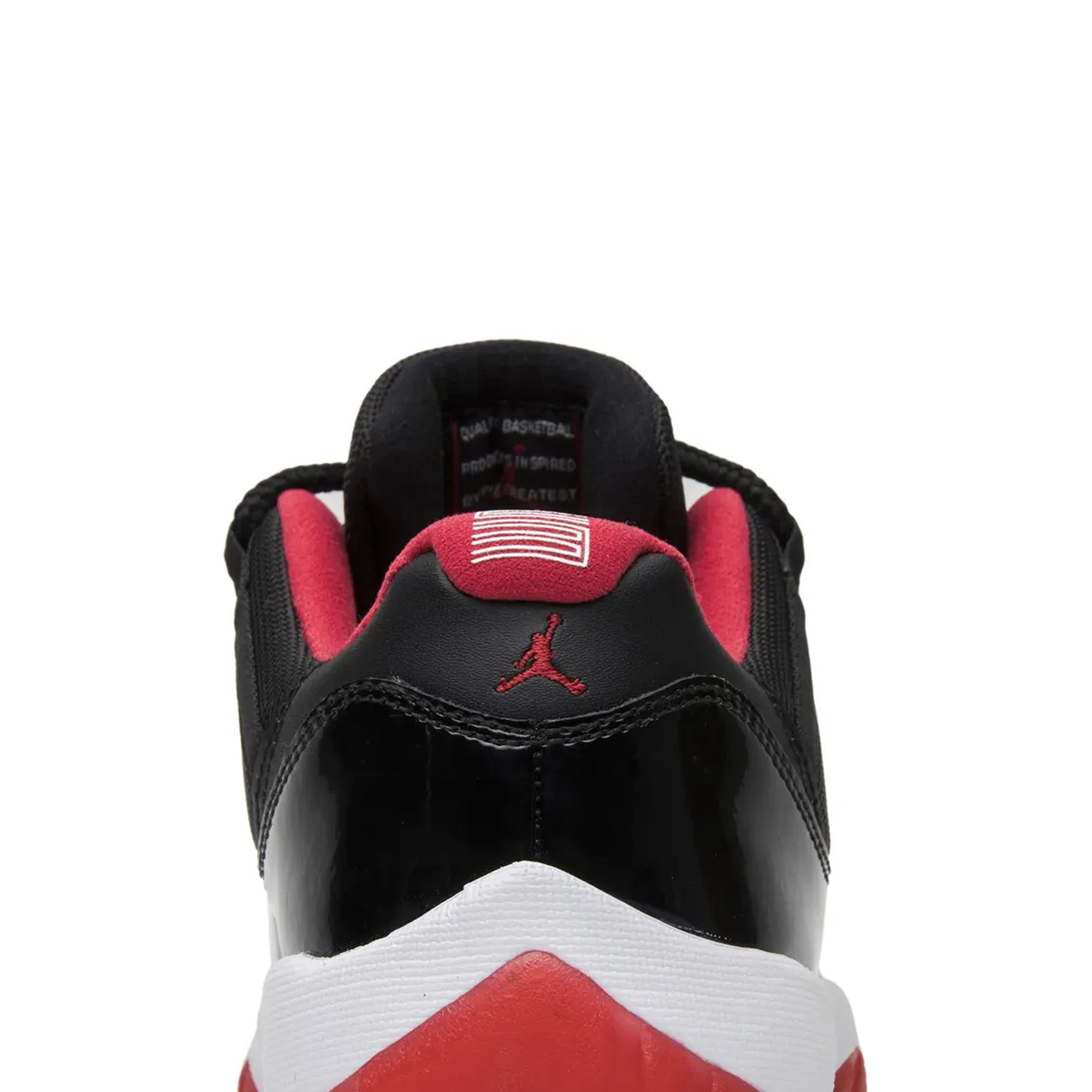 Air Jordan 11 Retro Low 'Bred' Men's Basketball Shoes (2015 Release) - Classic Black/Red Colorway for Casual Wear & Street Style