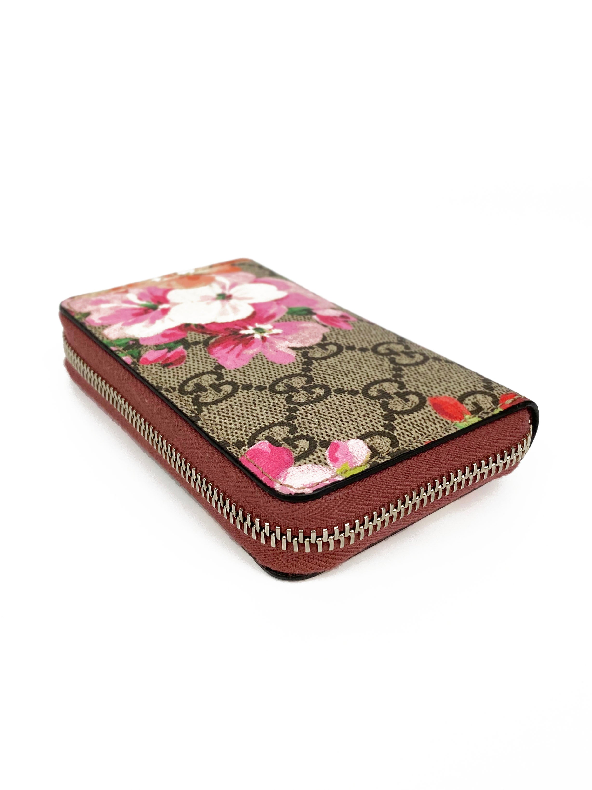 Gucci GG Supreme Blooms Card Holder Wallet - Stylish & Compact for Women | Perfect for Everyday Use, Travel & Gifting