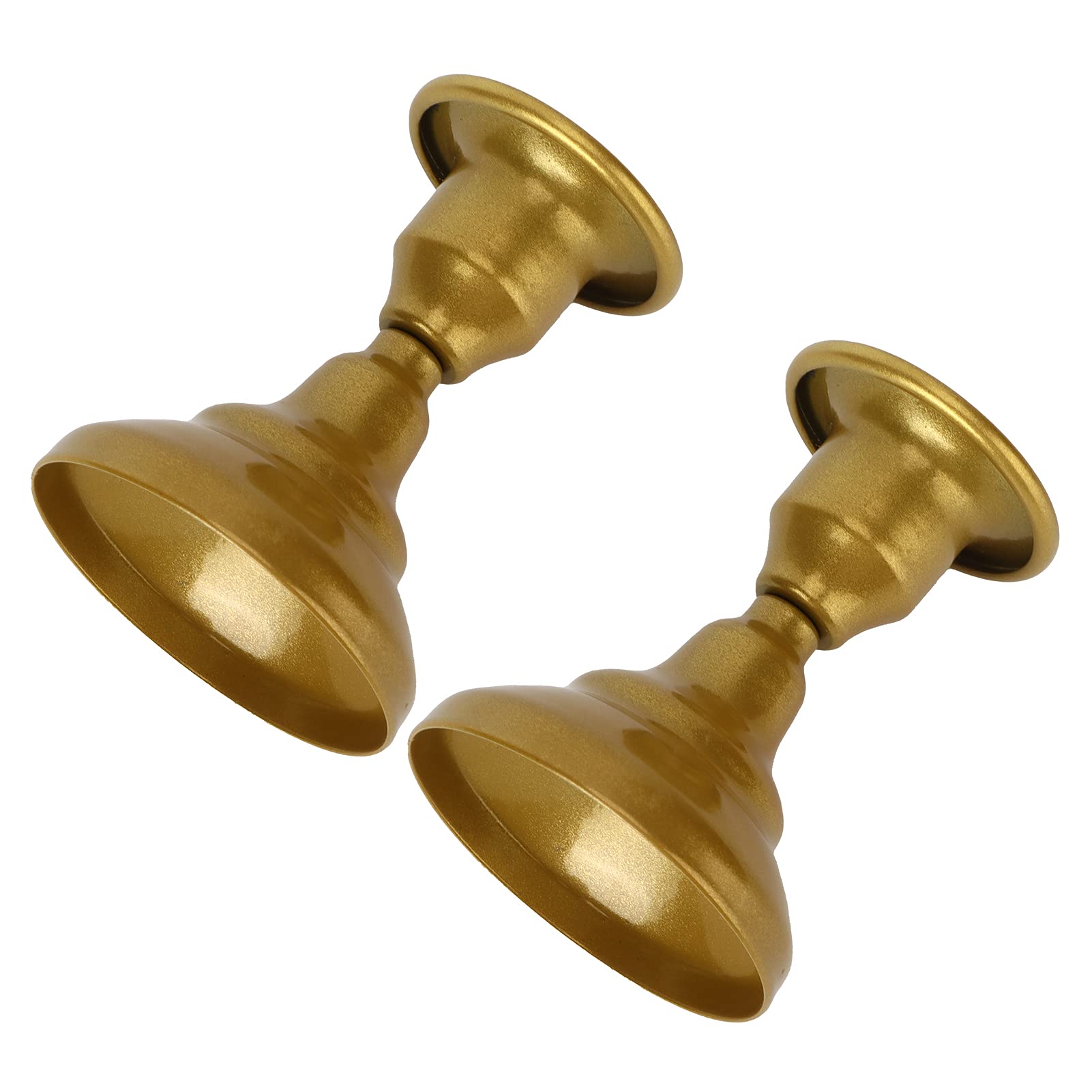 Elegant European Style Wrought Iron Candlestick Holders for Pillar Candles - Gold Candle Cup Decor for Dining Room, Living Room, Wedding & Home Decoration
