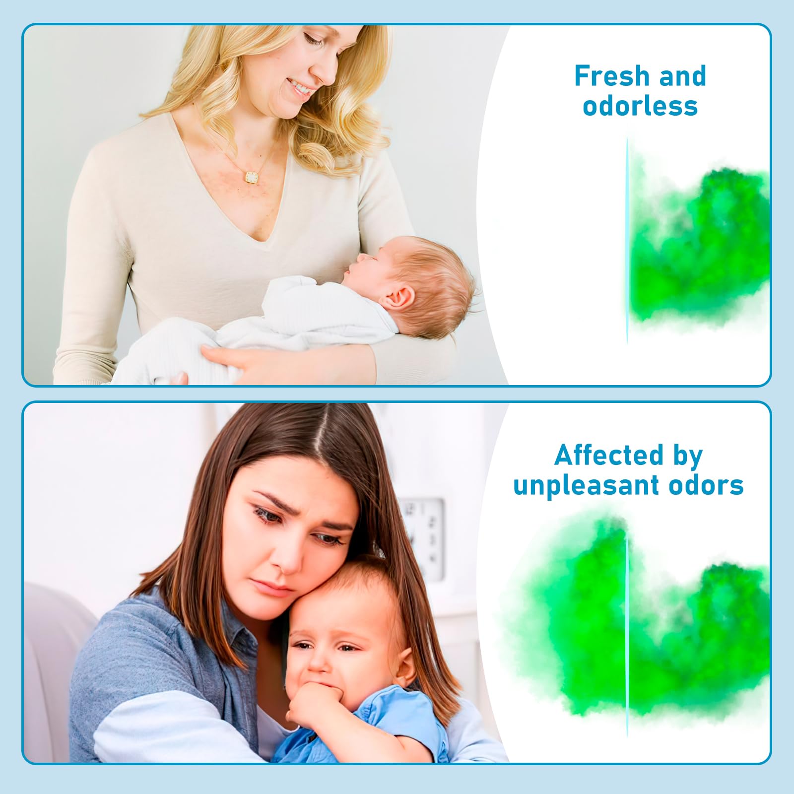 AOZBZ Scented Diaper Pail Refill Bags - 4 Pack Odor Control Replacement Bags for Genie, Munchkin & Dekor Diaper Pails (Cartridge Not Included) | Perfect for Nursery, Baby Room & Diaper Changing Stations