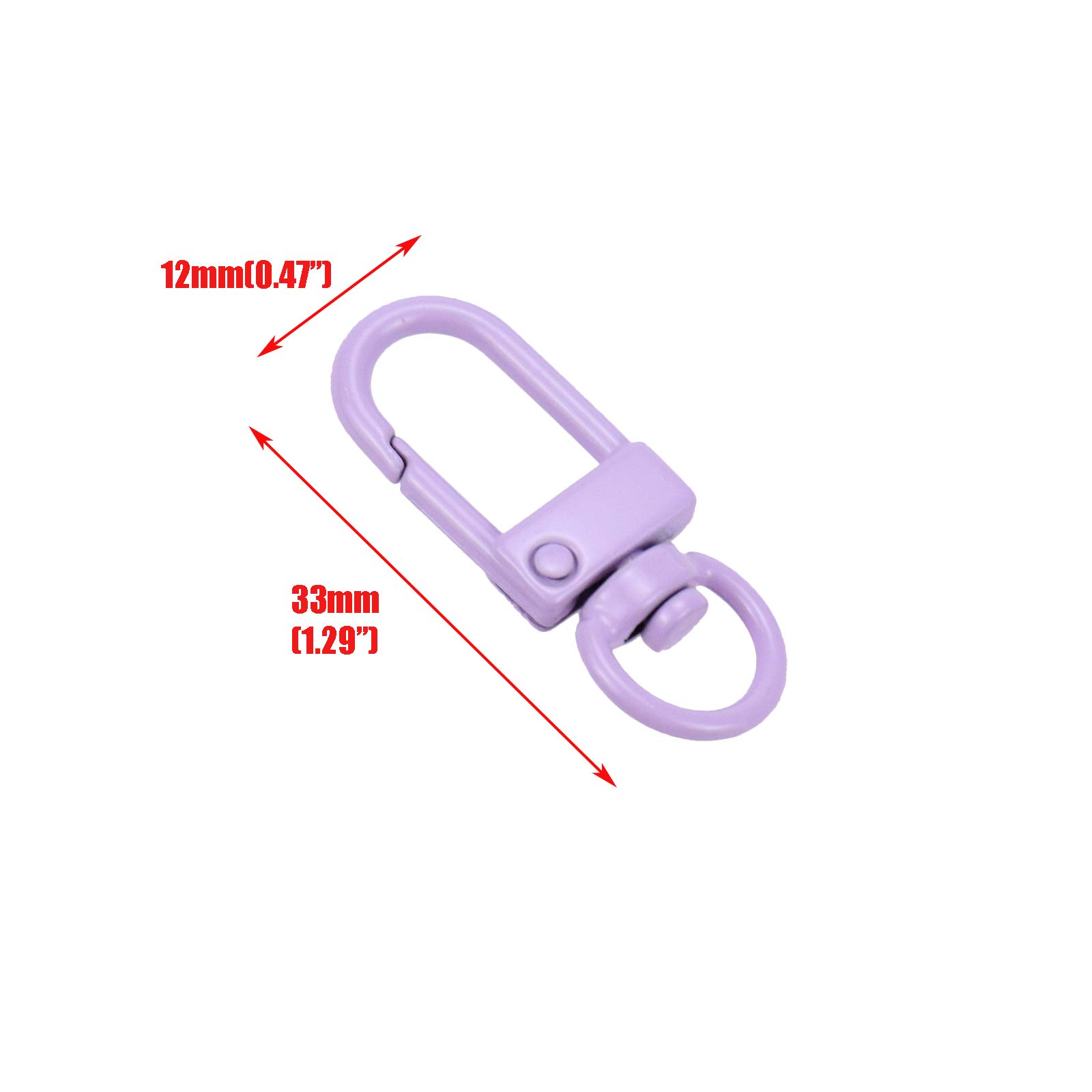 20pcs Colorful Lobster Claw Clasps with Key Rings - DIY Jewelry Making & Bag Accessories (Purple+Green) for Crafts & Keychains