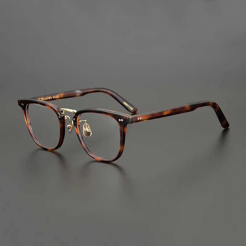 Stylish Black Unisex Square Acetate Eyeglasses C432 - Fashionable Full Rim Glasses for Men & Women - Perfect for Work, Reading & Everyday Wear