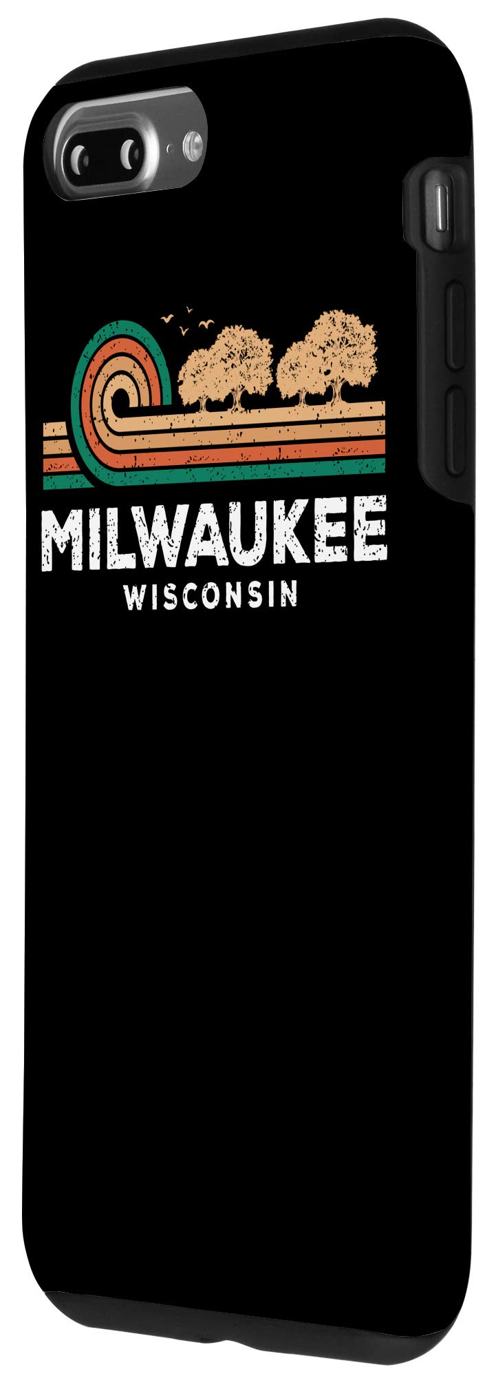 Vintage Milwaukee Sunset Wisconsin Souvenir Phone Case for iPhone 7 Plus/8 Plus - Perfect for Travel Gifts & Local Pride