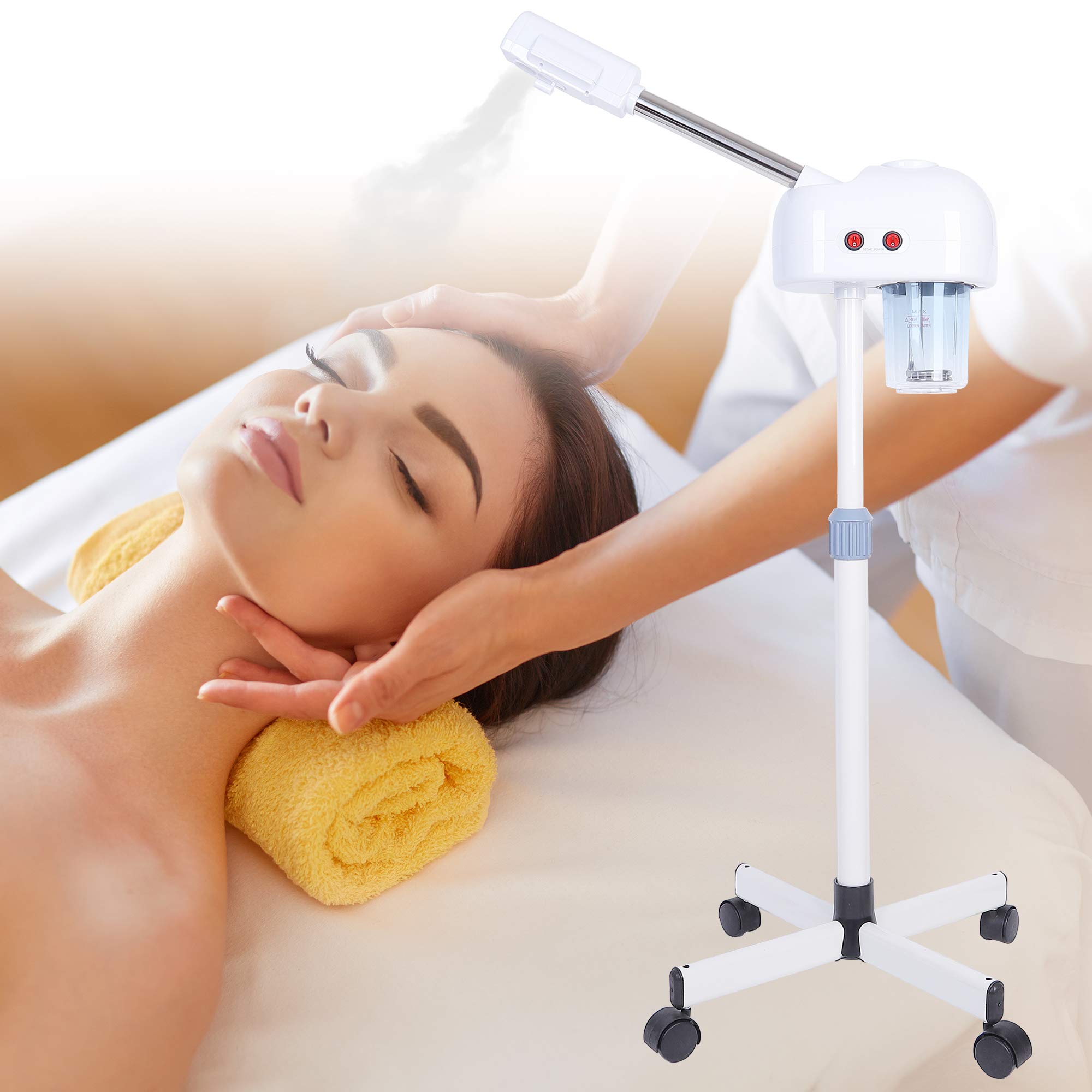 Professional Facial Steamer with Hot Mist & Ozone Technology | Home & Salon Use | Blackhead Removal & Skin Hydration | Adjustable Height | Perfect for Spa Days & Skincare Routines