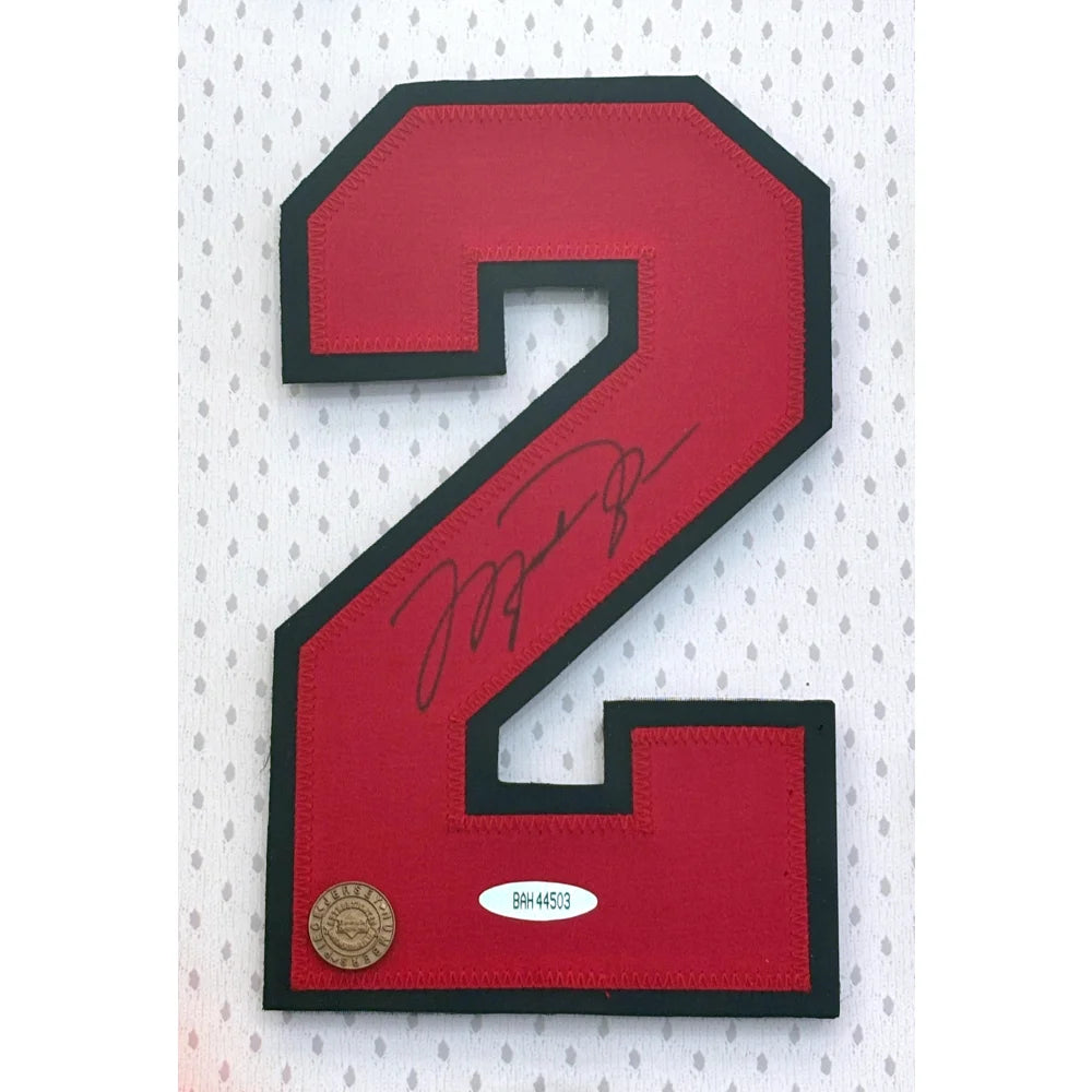 Authentic Michael Jordan Signed Jersey Framed Photo Collage - UDA Certified Bulls & Wizards Memorabilia with COA | Perfect for Sports Collectors, Man Cave Decor & Basketball Fan Gifts