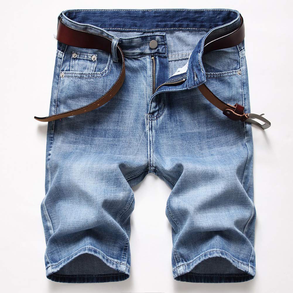 Men's Ripped Denim Jean Shorts - Straight Leg Casual Summer Essential for Men | Perfect for Beach, Travel & Streetwear Fashion
