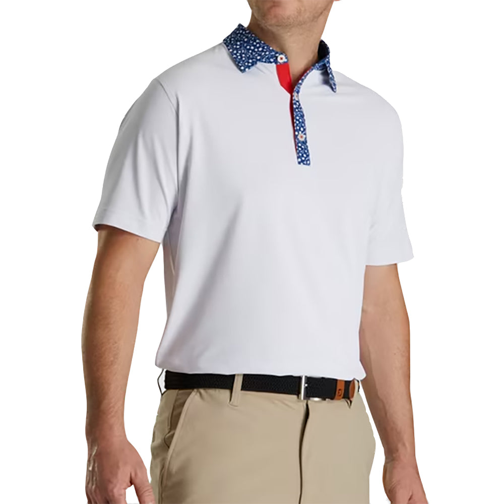 FootJoy Men's Golf Polo Shirt - Pique Tulip Trim Stretch Lisle Fabric for Comfort & Performance | Perfect for Golf Tournaments & Casual Wear