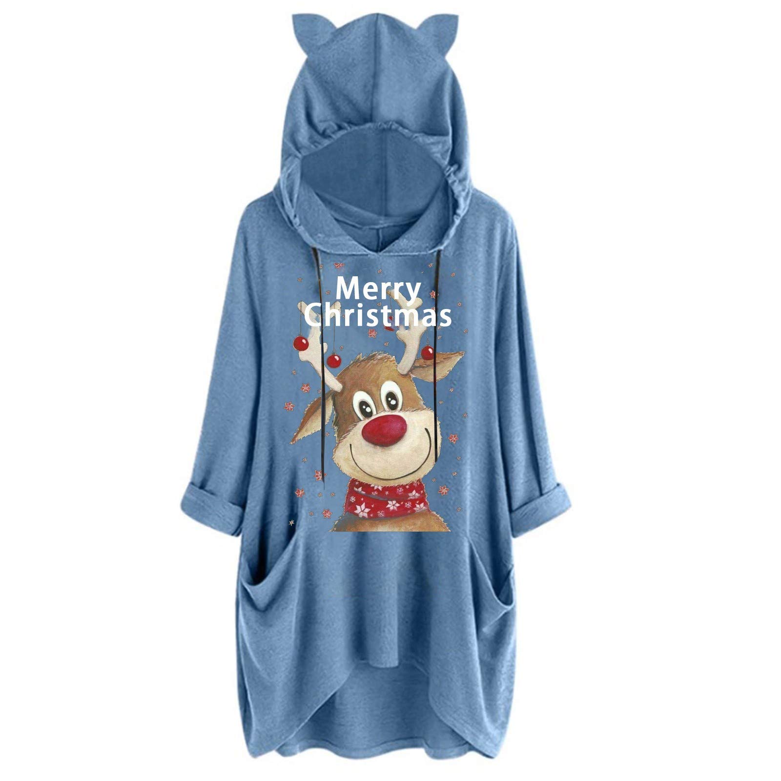 Vintage Cat Print Hooded Sweatshirt for Women - Cute Long Sleeve Pullover Top | Casual Streetwear & Loungewear for Everyday Comfort