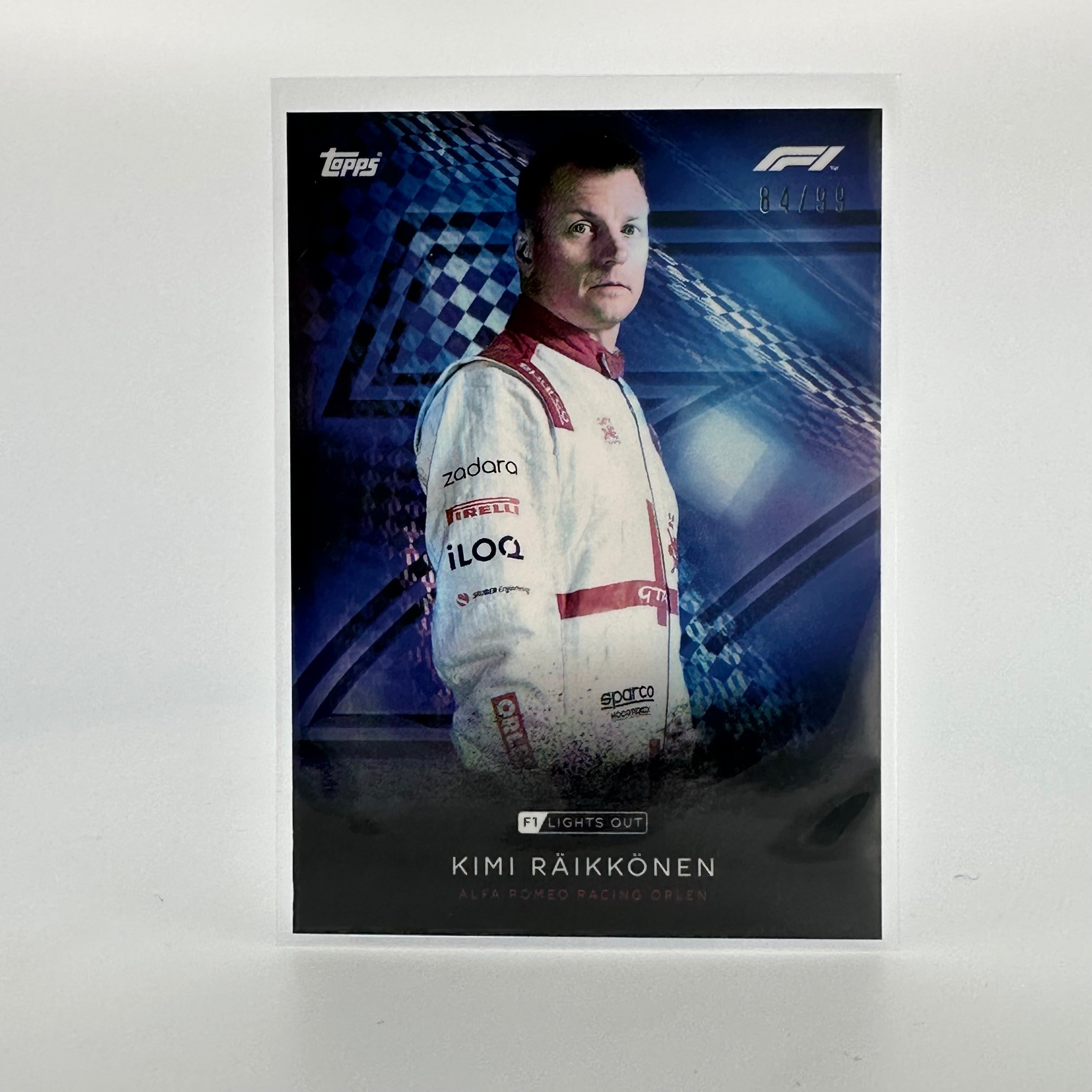 Kimi Raikkonen F1 Racing Driver Collectible - Blue Parallel Edition - Perfect for F1 Fans, Memorabilia Collectors, and Motorsport Enthusiasts