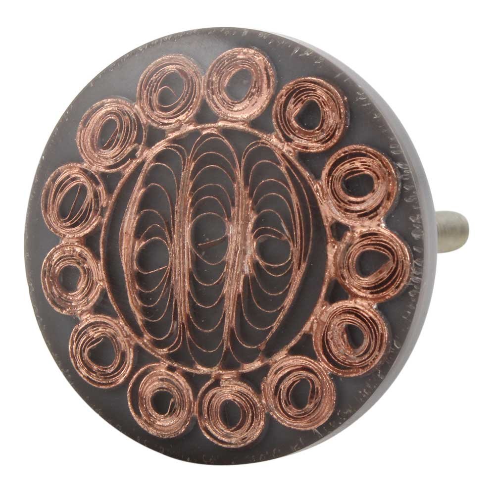 IndianShelf 2-Pack Boho Brown Resin Drawer Knobs - Decorative Cabinet Pulls for Dresser, Kitchen & Furniture - Unique Modern Door Handles with Single Hole Installation - Perfect for Boho, Farmhouse & Vintage Home Decor