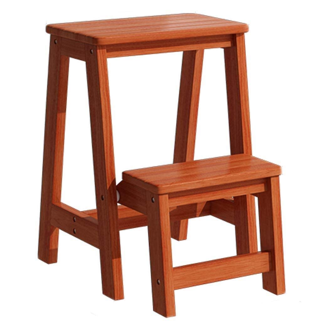 FADUNI Non-Slip Wooden Step Stool for Indoor Use - Foldable Kitchen Ladder Stool, Thick Shoe Bench, Anti-Slip Footrest - Perfect for Reaching High Shelves, Bathroom Step, and Kids' Climbing Aid