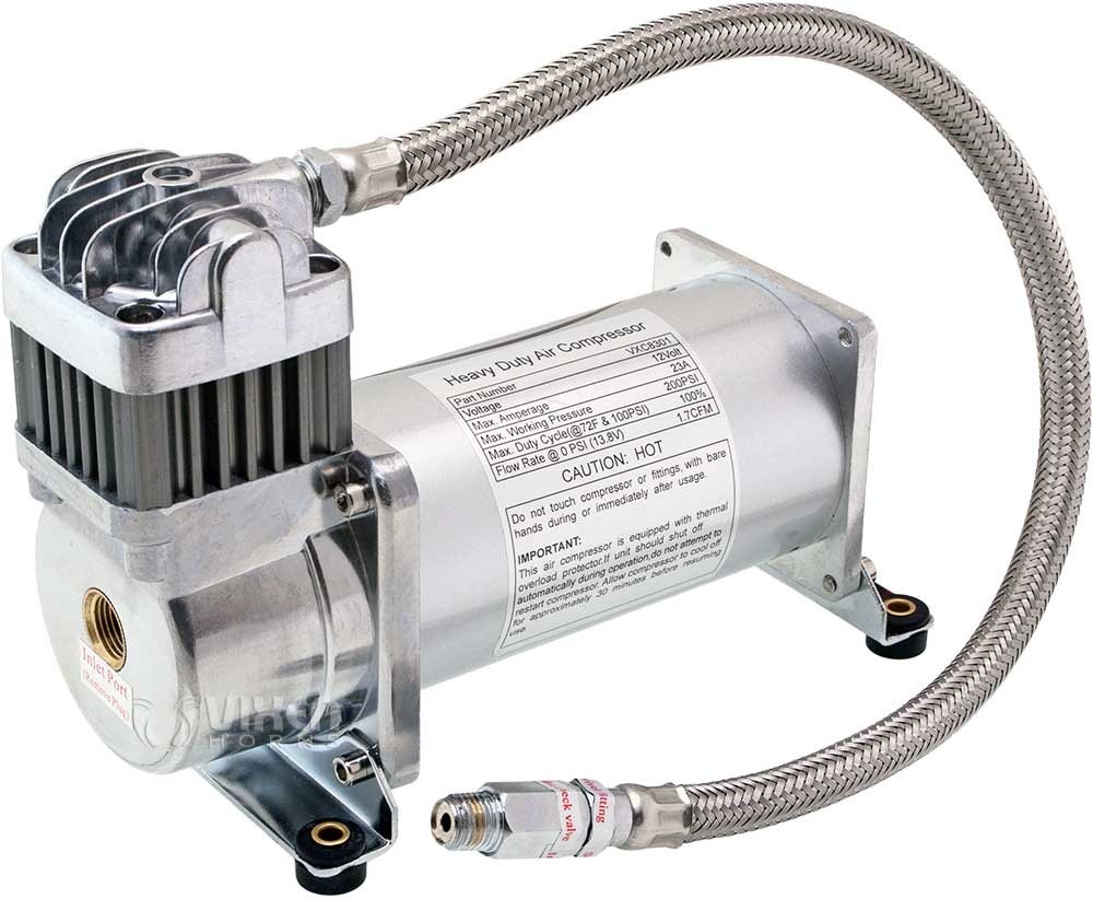 12V 1.5 Gallon Air Compressor with Tank - 150 PSI Onboard Air System for Train Horns & Tire Inflation | Vixen Horns VXO8315 | Perfect for Trucks, Jeeps & Off-Road Vehicles