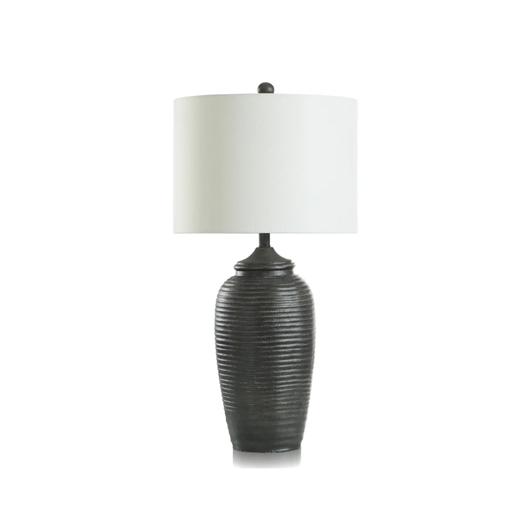 Modern Matte Black Table Lamp - Sleek & Stylish Bedside Lighting for Bedroom, Living Room, or Office - Energy Efficient LED Desk Lamp with Adjustable Brightness